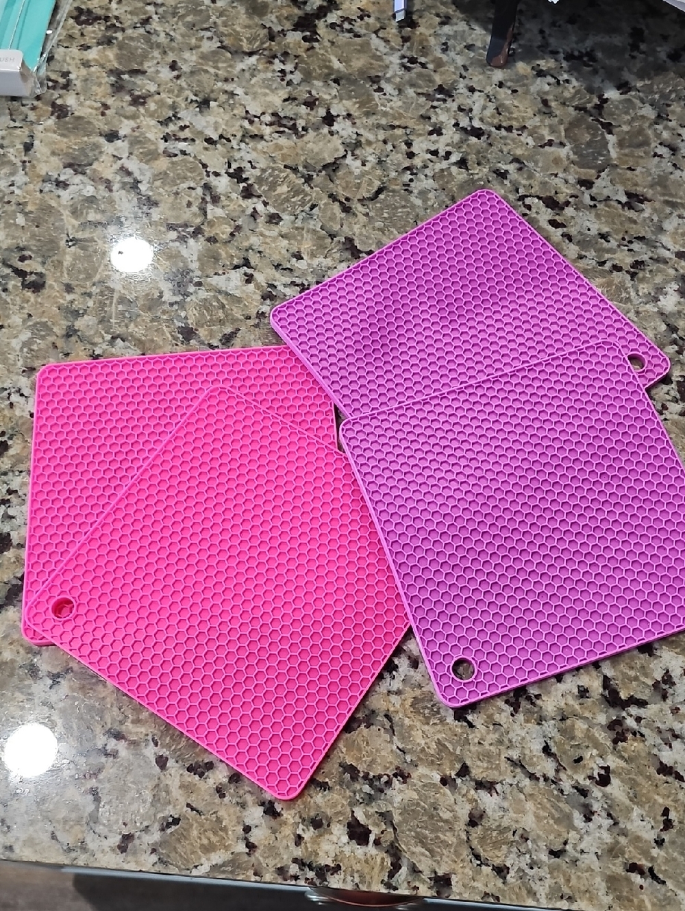 Silicone Hexagon Hot Pads - Pink & Purple